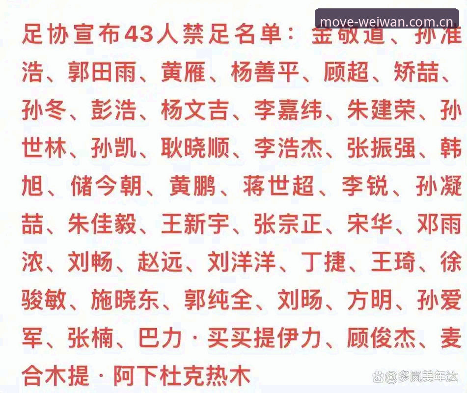 深入了解足协第三批禁足名单的关键信息与实用分析
